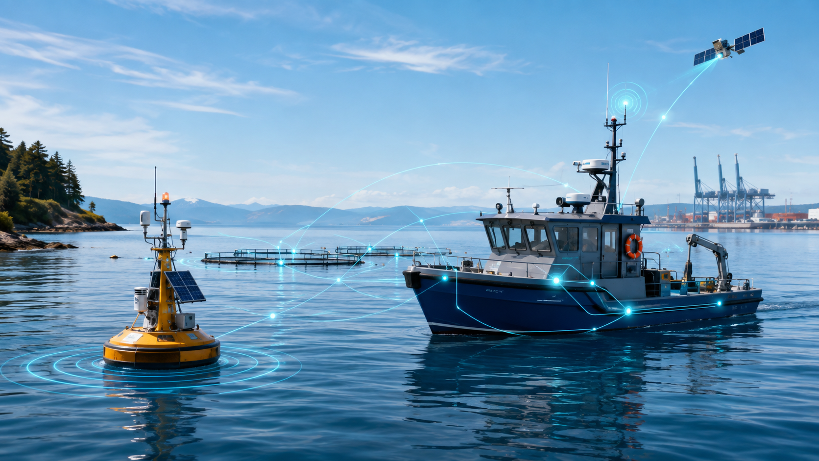 Embarcación y boya instrumentadas con tecnología IoT marina